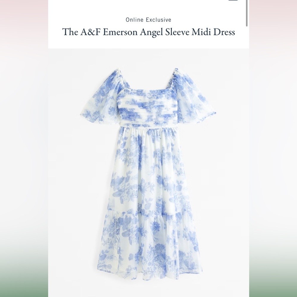 Abercrombie Emerson Angel Sleeve Midi Dress